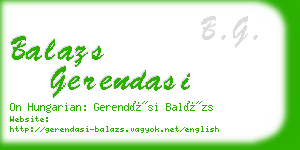 balazs gerendasi business card